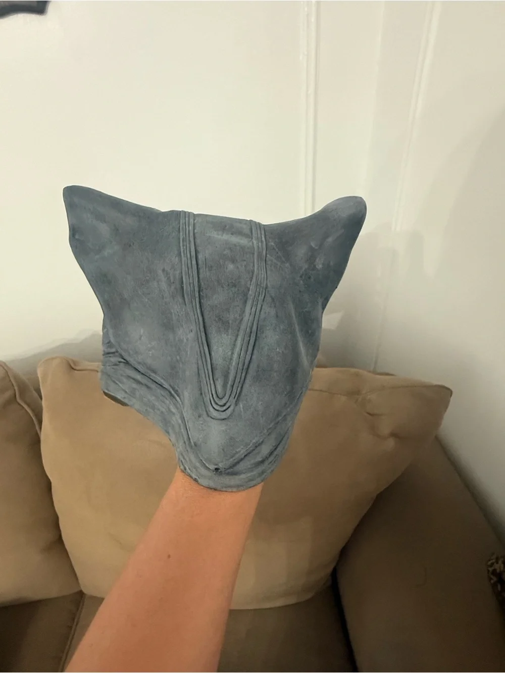 Cat Ear Costume Mask in Slate Gray